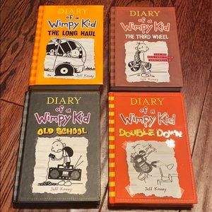 BUNDLE OF 4 HARDBACK DIARY OF A WIMPY KID BOOKS!😁